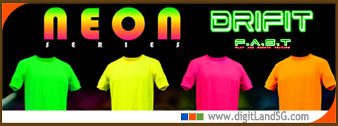 four colour neon tee