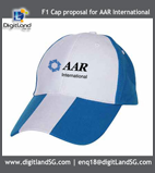 Logo-Printing-on-Cap-White-Blue-Cotton-Cap